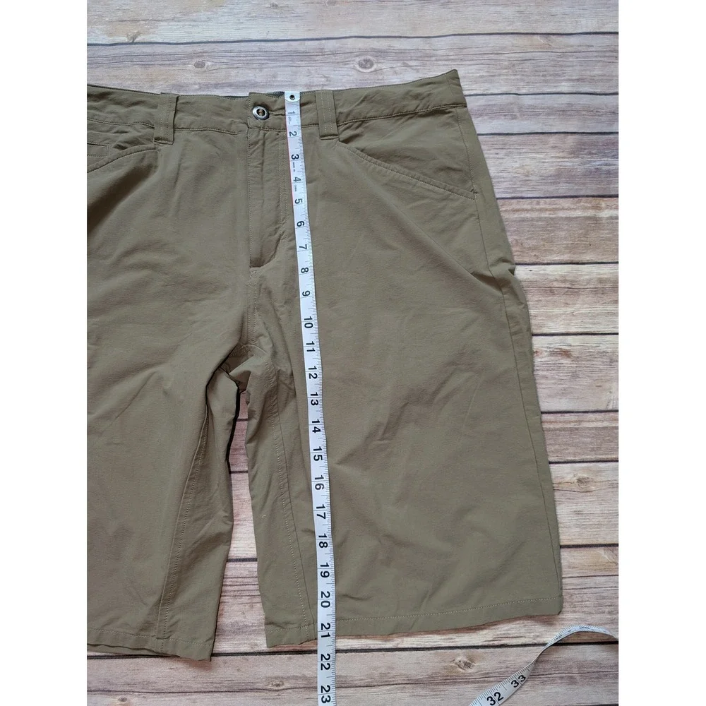 Patagonia Quandary Hiking Shorts Mens 34 Nylon Elastane Khaki Green 10in Inseam